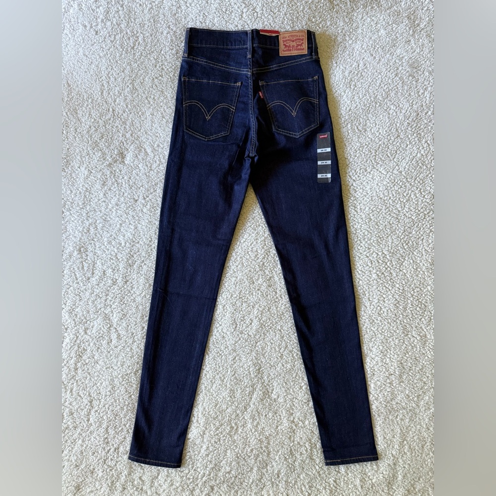 Levi's Women's Mile High Super Skinny Jeans Dark Blue Size 28 x 30 New with Tags